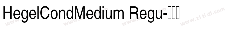 HegelCondMedium Regu字体转换